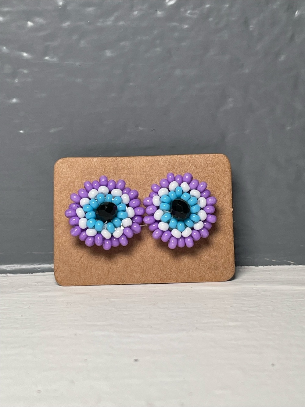 Huichol Beaded Stud Earrings